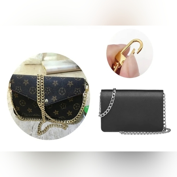 New ⛓️ Iron Flat Metal Purse Chain Shoulder/Crossbody Replacement Straps - Picture 6 of 8